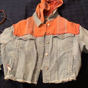 Free People over size jean jacket